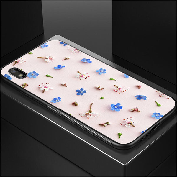 Beautiful Flowers Tempered Glass Phone Case for Samsung Galaxy A10