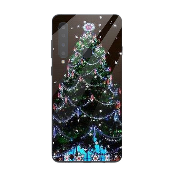 Merry Chrismas Tempered Glass Phone Case for Samsung Galaxy A9 2018