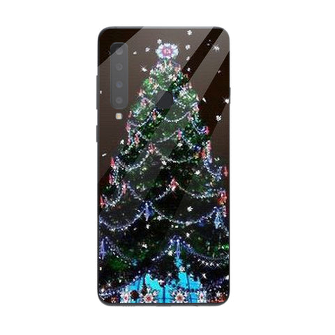Merry Chrismas Tempered Glass Phone Case for Samsung Galaxy A9 2018
