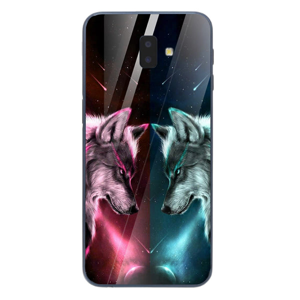 Wolf Eyes Tempered Glass Phone Case for Samsung Galaxy J6 Plus