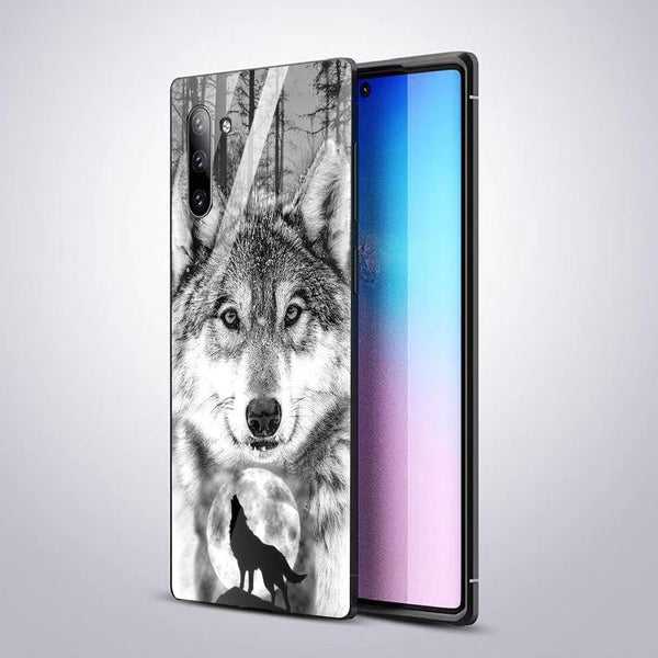 Wolf Eyes Tempered Glass Phone Case for Samsung Galaxy Note 10