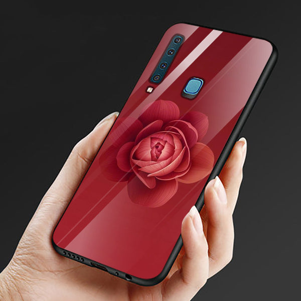 Beautiful Flowers Tempered Glass Phone Case for Samsung Galaxy A9 2018