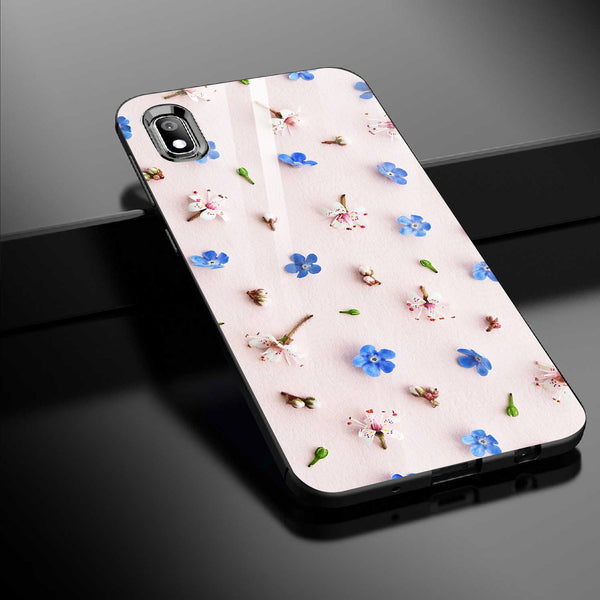 Beautiful Flowers Tempered Glass Phone Case for Samsung Galaxy A10
