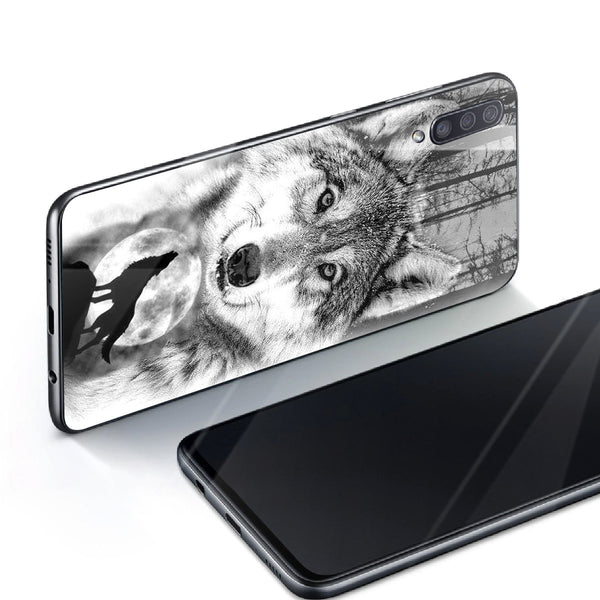 Wolf Eyes Tempered Glass Phone Case for Samsung Galaxy A70