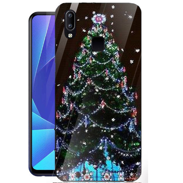 Merry Chrismas Tempered Glass Phone Case for Vivo Y95