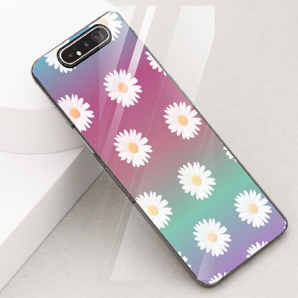 Beautiful Flowers Tempered Glass Phone Case for Samsung Galaxy A80