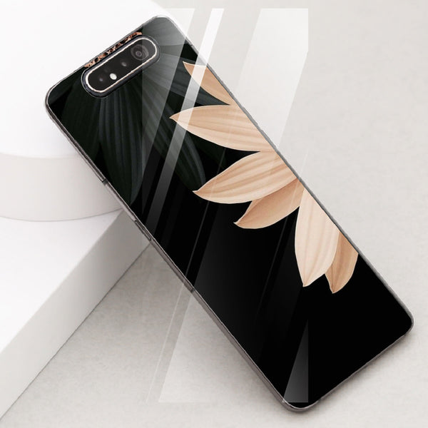 Beautiful Flowers Tempered Glass Phone Case for Samsung Galaxy A80