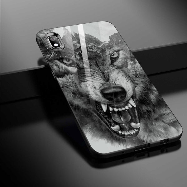Wolf Eyes Tempered Glass Phone Case for Samsung Galaxy A10