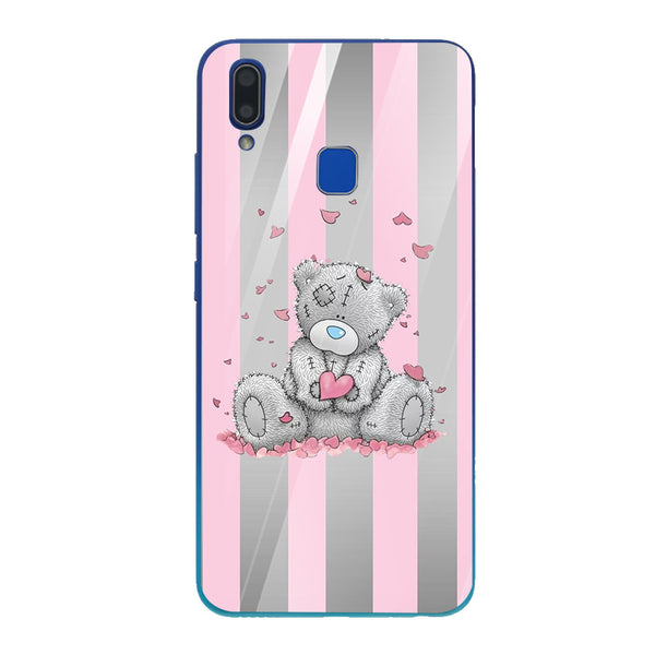 Cute Teddy Bear Tempered Glass Phone Case for Vivo Y95