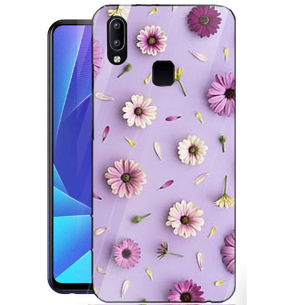 Beautiful Flowers Tempered Glass Phone Case for Vivo Y91