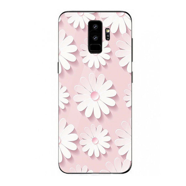 Beautiful Flowers Tempered Glass Phone Case for Samsung Galaxy S9 Plus