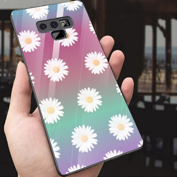 Beautiful Flowers Tempered Glass Phone Case for Samsung Galaxy Note 9
