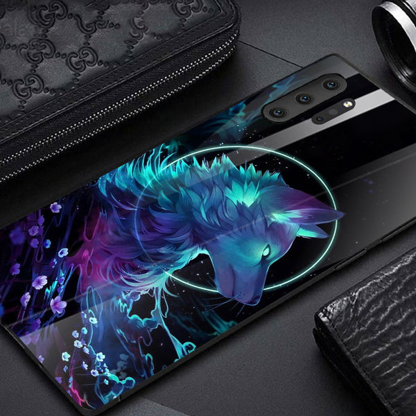 Wolf Eyes Tempered Glass Phone Case for Samsung Galaxy Note 10 Plus
