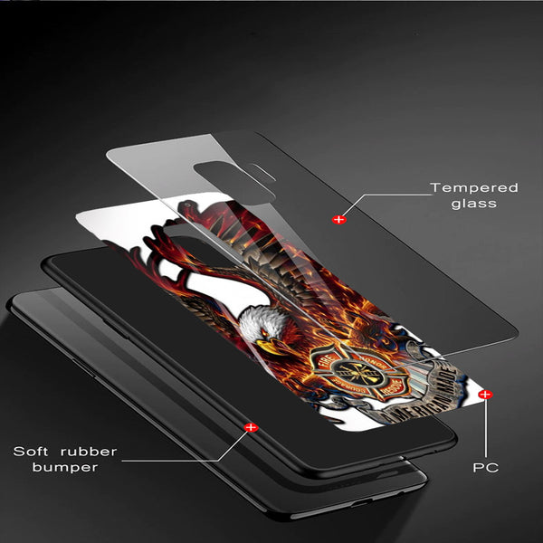 Eagle Tempered Glass Phone Case for Samsung Galaxy S9