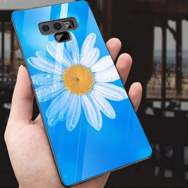 Beautiful Flowers Tempered Glass Phone Case for Samsung Galaxy Note 9