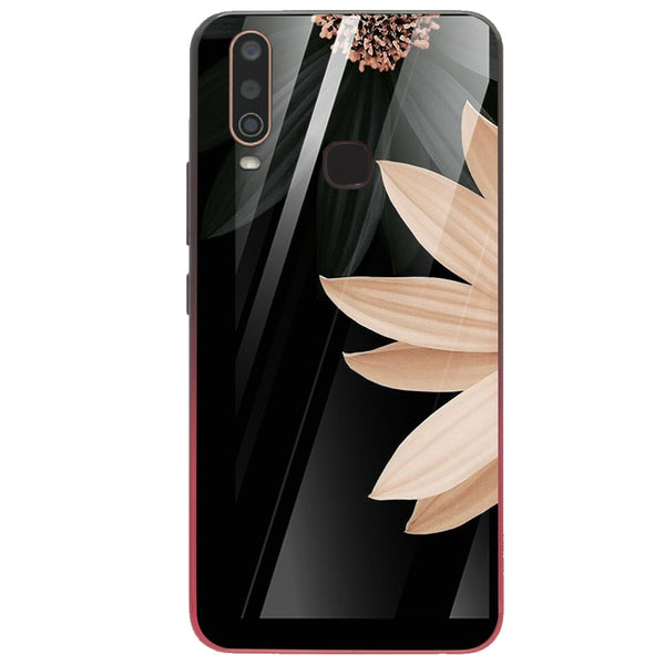 Beautiful Flowers Tempered Glass Phone Case for Vivo Y15