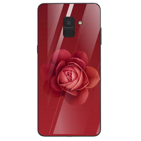 Beautiful Flowers Tempered Glass Phone Case for Samsung Galaxy A8 Plus