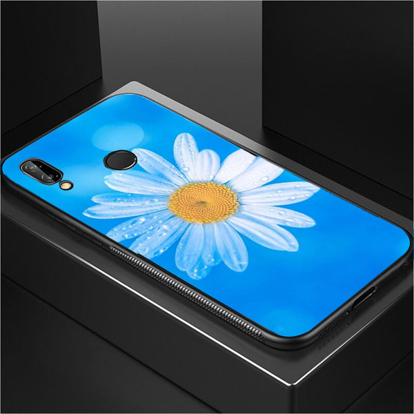 Beautiful Flowers Tempered Glass Phone Case for Samsung Galaxy A20