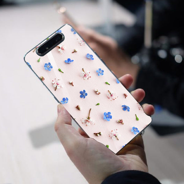Beautiful Flowers Tempered Glass Phone Case for Samsung Galaxy A80