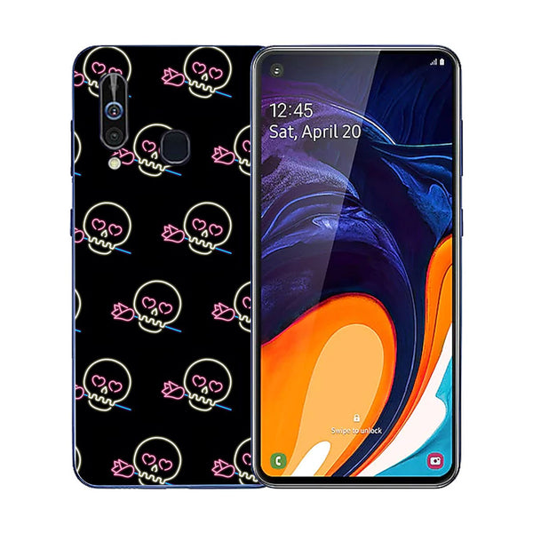 Halloween Skull Tempered Glass Phone Case for Samsung Galaxy A60