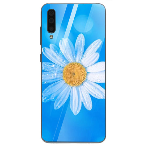 Beautiful Flowers Tempered Glass Phone Case for Samsung Galaxy A70