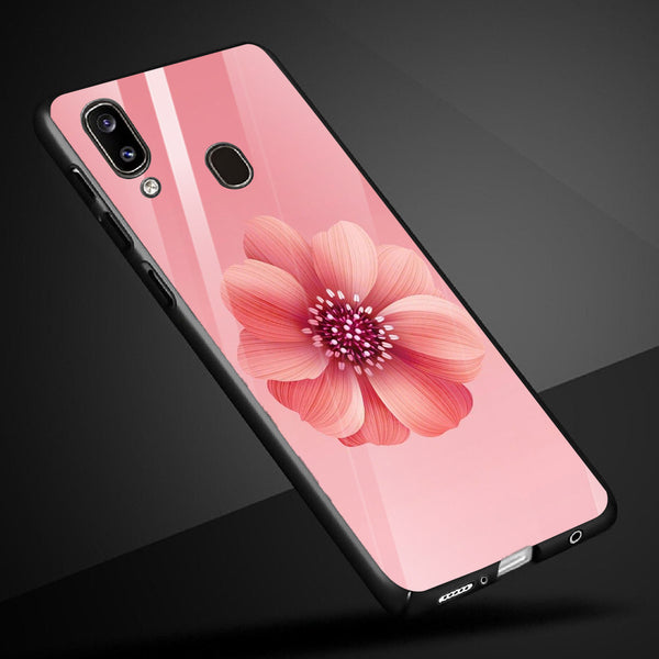 Beautiful Flowers Tempered Glass Phone Case for Samsung Galaxy A20
