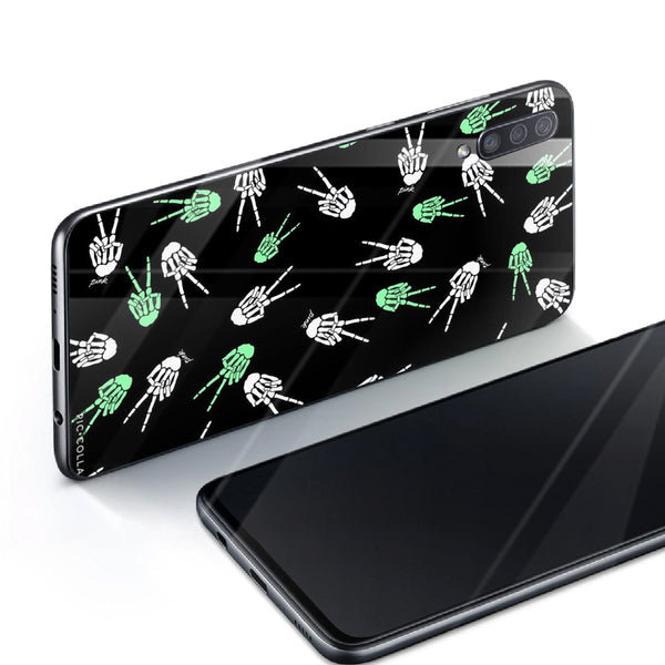 Halloween Skull Tempered Glass Phone Case for Samsung Galaxy A70