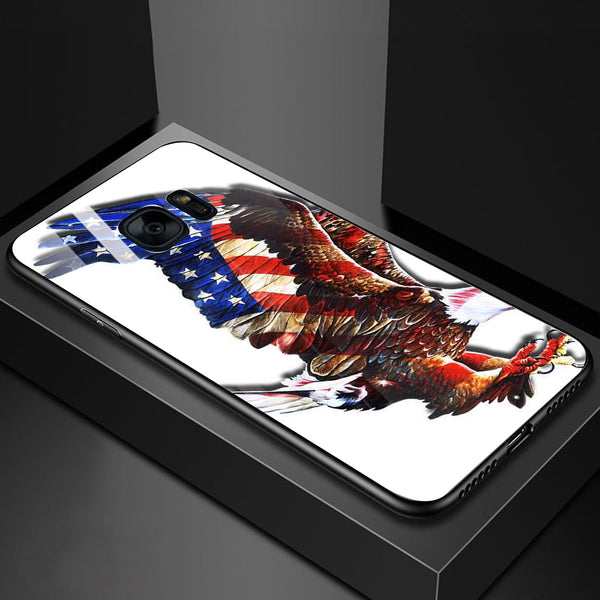 Eagle Tempered Glass Phone Case for Samsung Galaxy S7