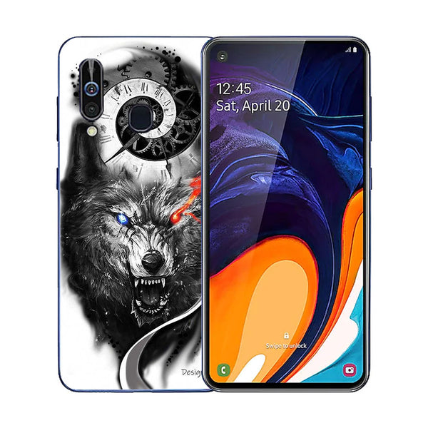 Wolf Eyes Tempered Glass Phone Case for Samsung Galaxy A60