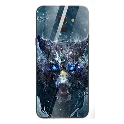 Wolf Eyes Tempered Glass Phone Case for Samsung Galaxy J6 2018