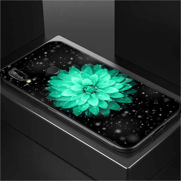 Beautiful Flowers Tempered Glass Phone Case for Samsung Galaxy M20
