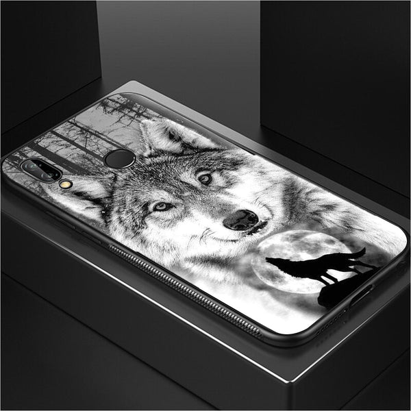 Wolf Eyes Tempered Glass Phone Case for Samsung Galaxy A20