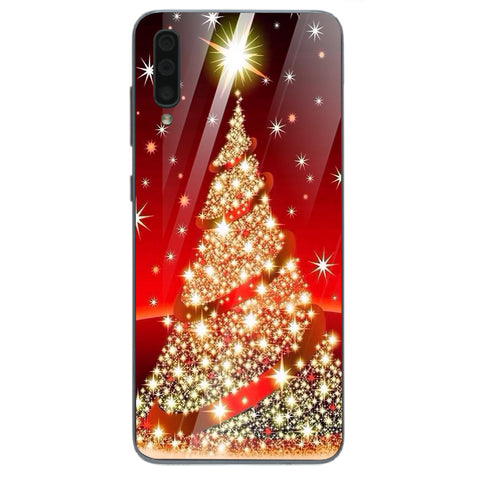 Merry Chrismas Tempered Glass Phone Case for Samsung Galaxy A70