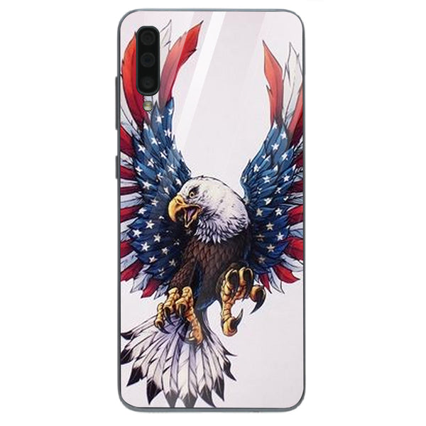 Eagle Tempered Glass Phone Case for Samsung Galaxy A70