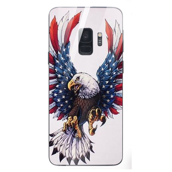 Eagle Tempered Glass Phone Case for Samsung Galaxy S9
