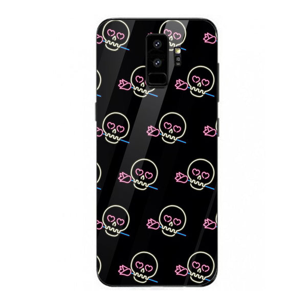 Halloween Skull Tempered Glass Phone Case for Samsung Galaxy S9 Plus