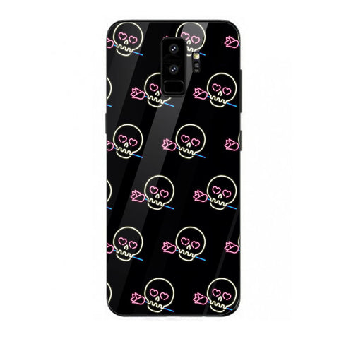 Halloween Skull Tempered Glass Phone Case for Samsung Galaxy S9 Plus