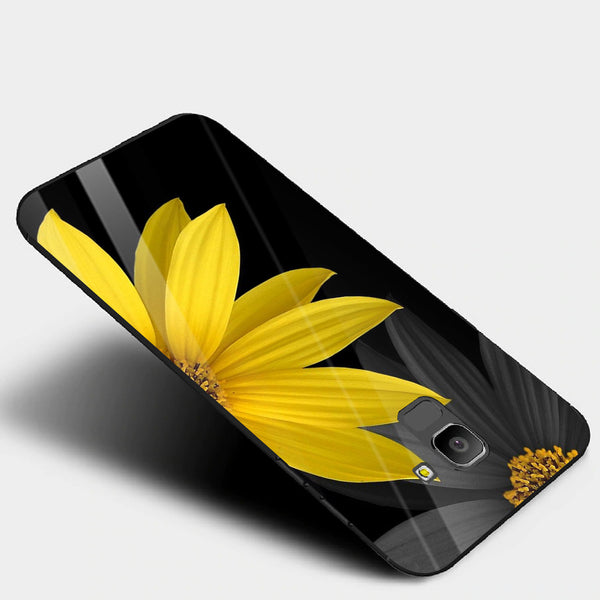 Beautiful Flowers Tempered Glass Phone Case for Samsung Galaxy J6 2018