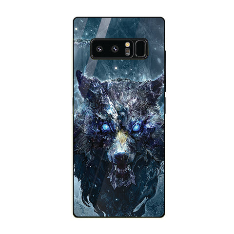 Wolf Eyes Tempered Glass Phone Case for Samsung Galaxy Note 8
