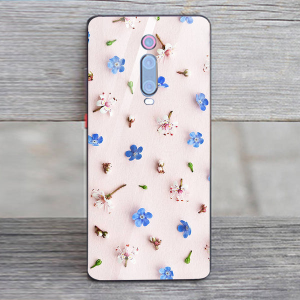 Beautiful Flowers Tempered Glass Phone Case for Xiaomi Redmi K20