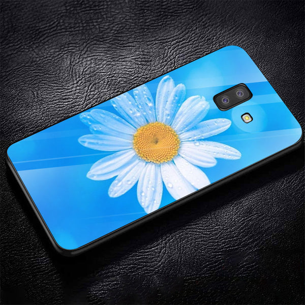 Beautiful Flowers Tempered Glass Phone Case for Samsung Galaxy J6 Plus