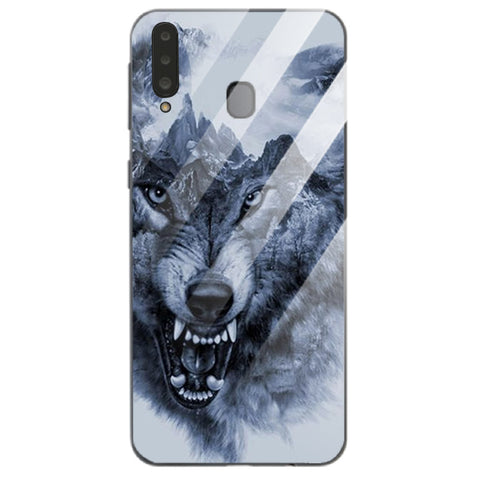 Wolf Eyes Tempered Glass Phone Case for Samsung