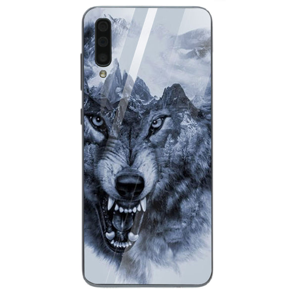 Wolf Eyes Tempered Glass Phone Case for Samsung Galaxy A70