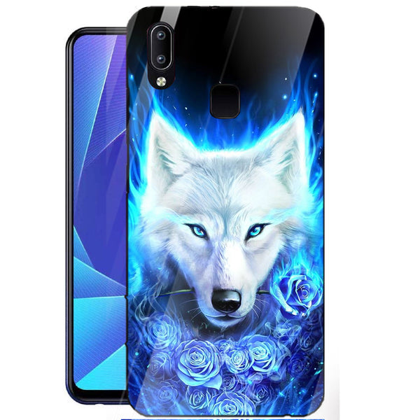 Wolf Eyes Tempered Glass Phone Case for Vivo Y91