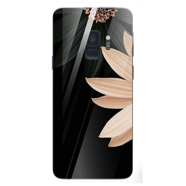 Beautiful Flowers Tempered Glass Phone Case for Samsung Galaxy S9