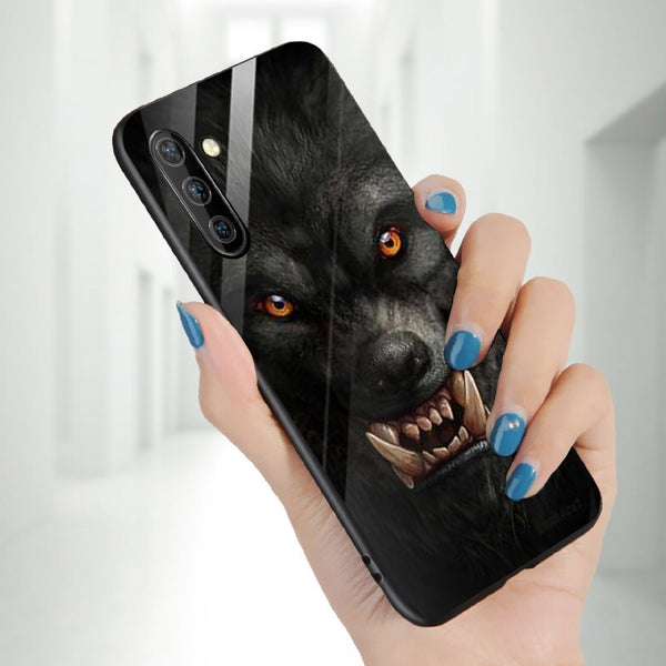 Wolf Eyes Tempered Glass Phone Case for Samsung Galaxy Note 10
