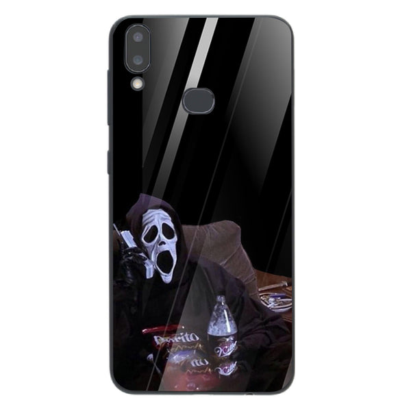 Halloween Skull Tempered Glass Phone Case for Samsung Galaxy A10S