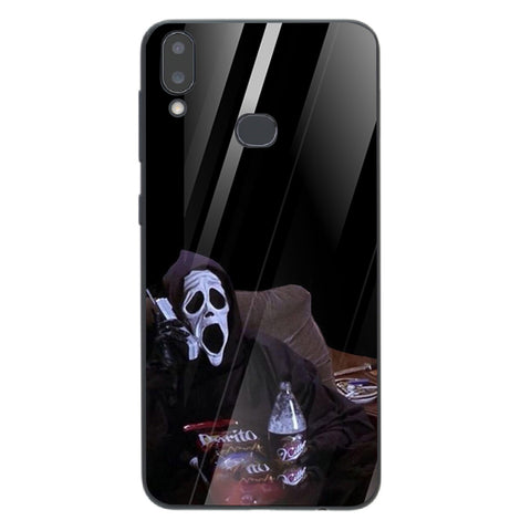Halloween Skull Tempered Glass Phone Case for Samsung Galaxy A10S