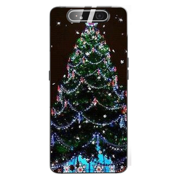 Merry Chrismas Tempered Glass Phone Case for Samsung Galaxy A80