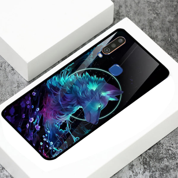 Wolf Eyes Tempered Glass Phone Case for Vivo Y15